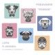 Posavasos Madera Perros lote 6 unidades
