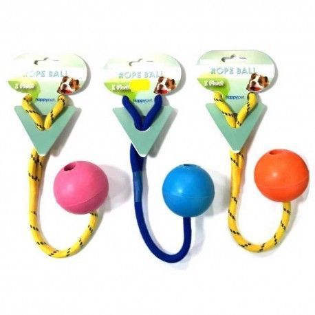 Pelota Goma Lisa Rubber 5 cm para snacks con cuerda tirador
