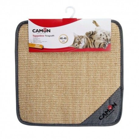 rascador-alfombra-de-sisal-y-oxford-para-gatos-camon-46x46-cm