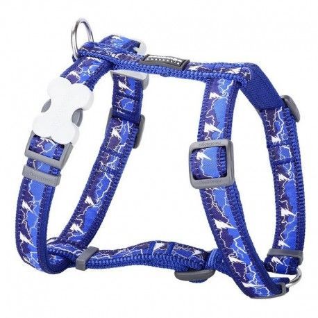 arnes-ajustable-red-dingo-lightning-navy-nailon-varias-tallas