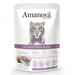 Amanova Gato POUCH Sterilized Pescado Blanco y Pavo Fresco 85 g