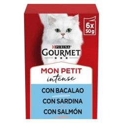 Purina Gourmet MON PETIT Intense Bacalao, Sardina y Salmón Pack 6x50 g