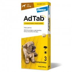 AdTab Perros 1,3 - 2,5 kg Antiparasitario Externo Comprimido Masticable