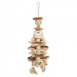 Trixie Juguete de Madera con Corcho y Cuerda 35 cm