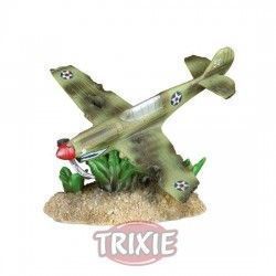 Avión Derribado 13 cm decoración para acuarios