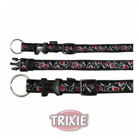 collar-trixie-art-hearts-xs-10x150-250-mm-nailon-negro