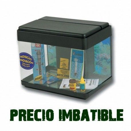 SanDimas Kit Acuario Pro 82 l cristal curvo sin esquinas 58x33x43 cm