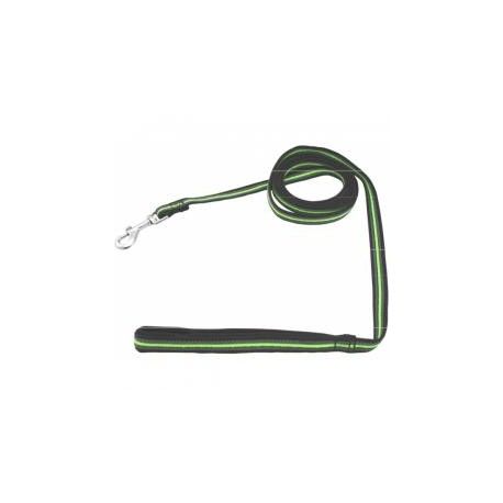 Correa Training Nylon Mediana 17x1200 mm negro y verde fluorescente