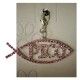 Colgante Pez con brillantes rosas